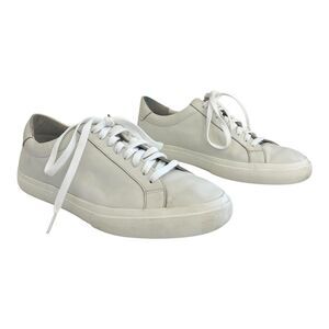 Vince Mens Size 10.5 Fulton White Lace Up Leather Sneakers